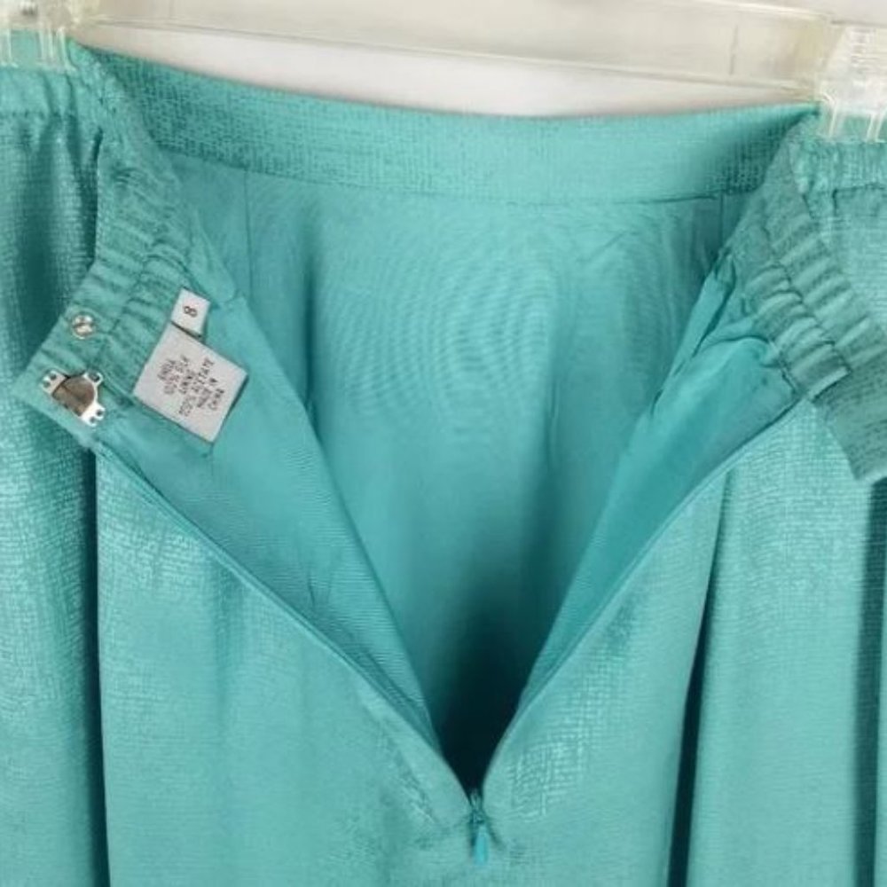 ADRIANNA PAPELL| Women 100% Silk | A-line Full| 8| Paisley| Skirt Sets | - Picture 8 of 15